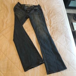 VERY slight flare low rise jeans